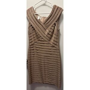 London Times Banded Sleeveless Dress